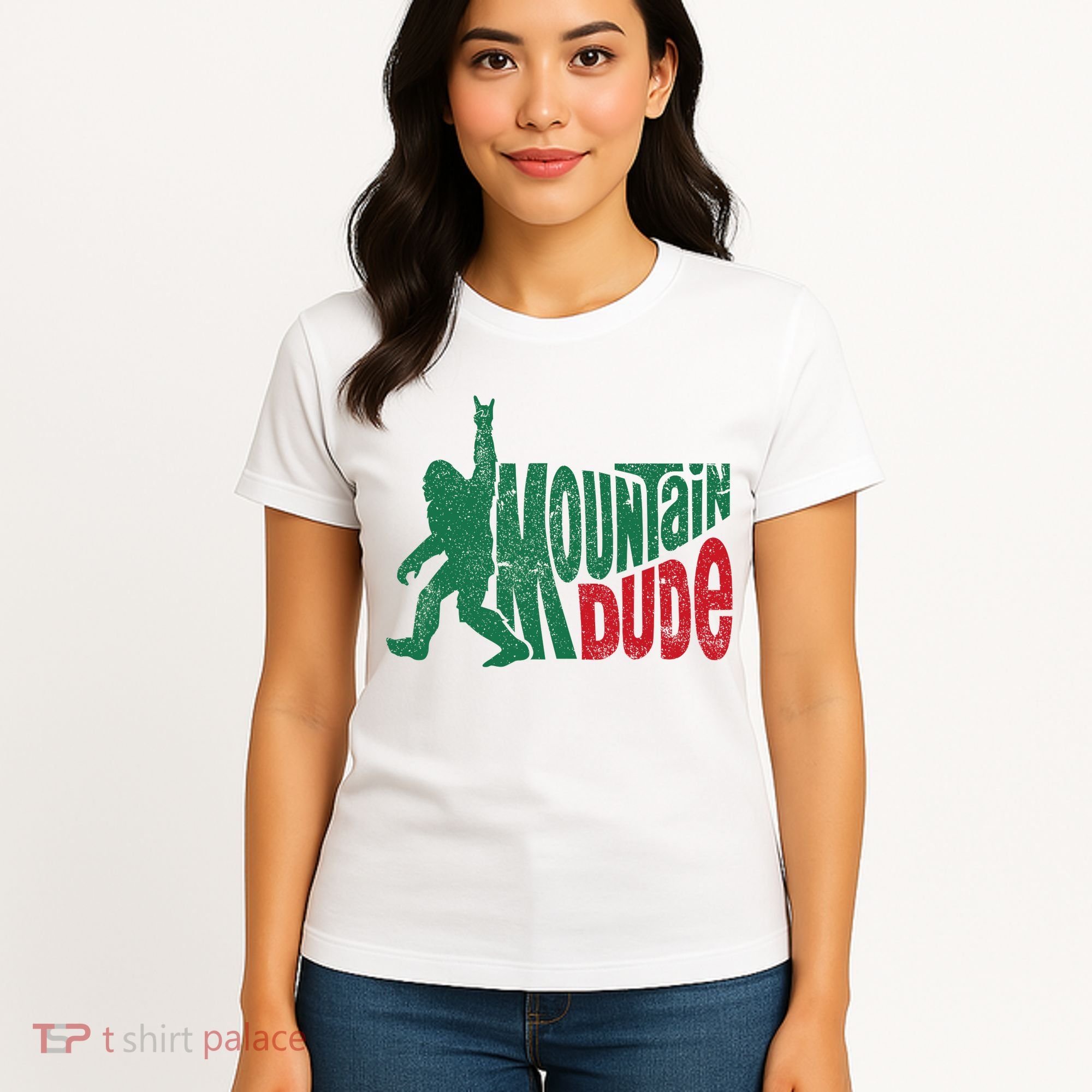 Mountain Dude Bigfoot Sasquatch Hiking Funny Women's T-Shirt