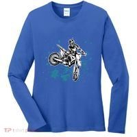Motocross Dirt Bike Rider Gift Women's Long Sleeve Shirt thumb 0