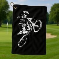 Motocross Dirt Bike Golf Towel thumb 1