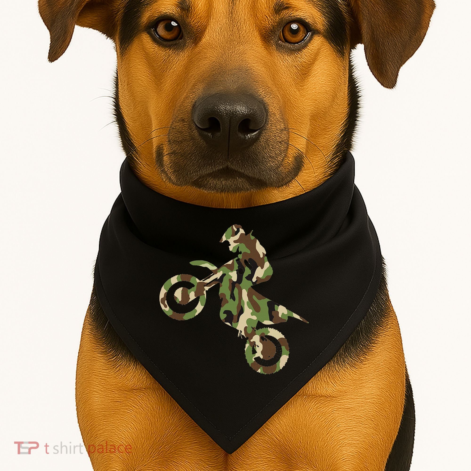 Motocross Dirt Bike Racing Camo Camouflage USA-Made Doggie Bandana