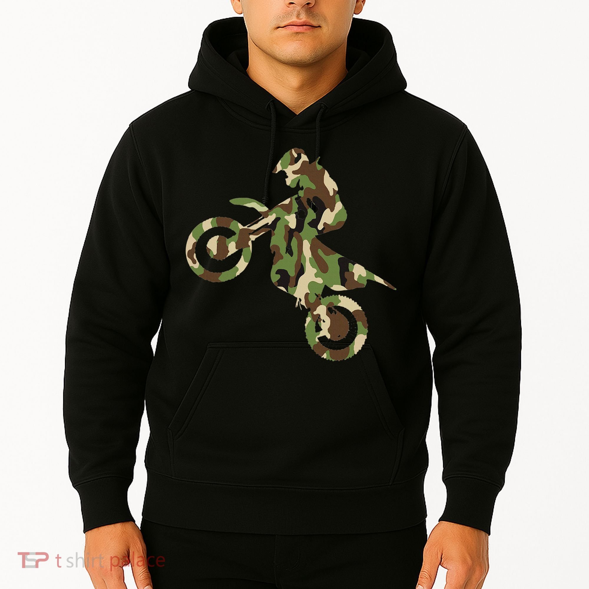 Motocross Dirt Bike Racing Camo Camouflage Hoodie