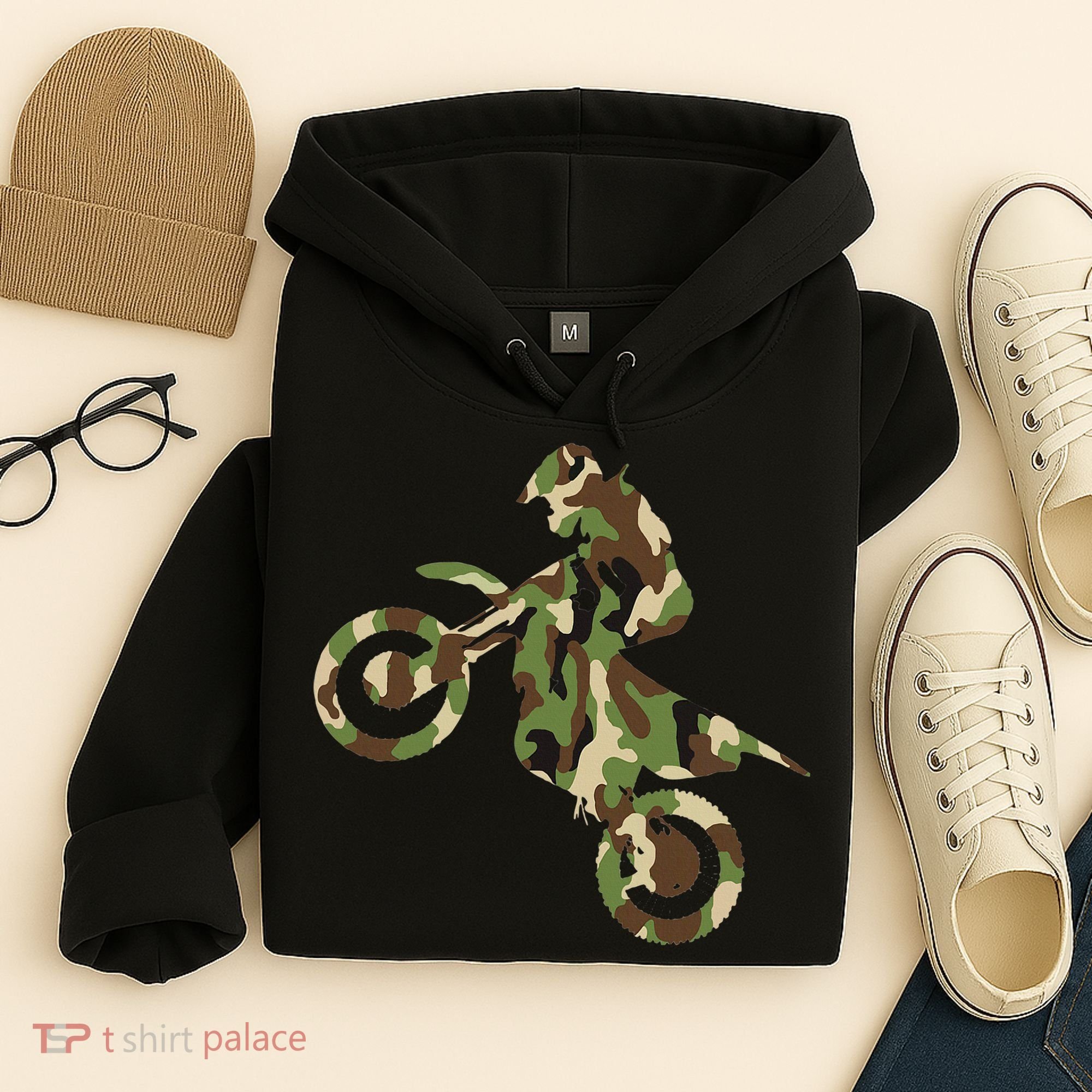 Motocross Dirt Bike Racing Camo Camouflage Hoodie