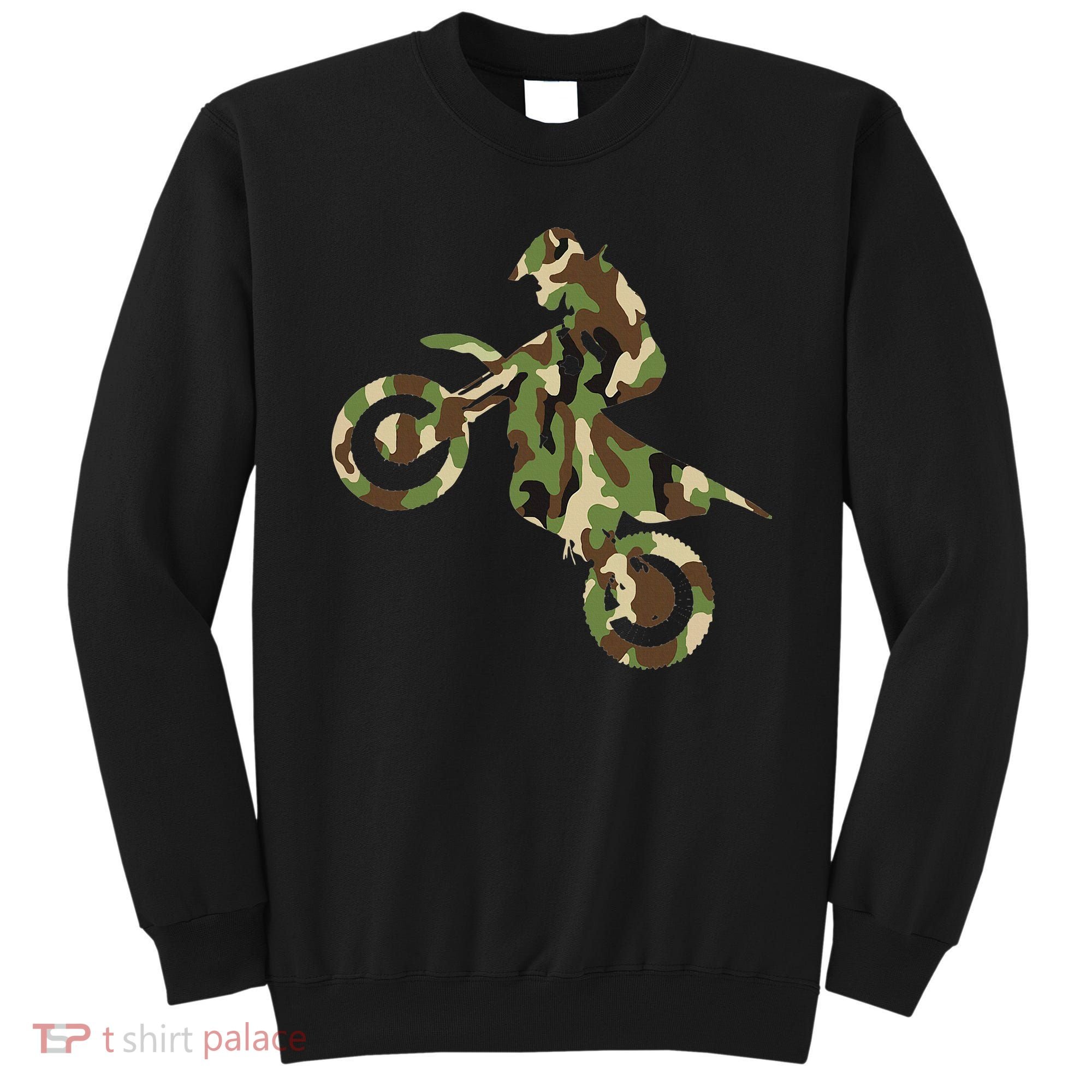 Motocross Dirt Bike Racing Camo Camouflage Sweatshirt