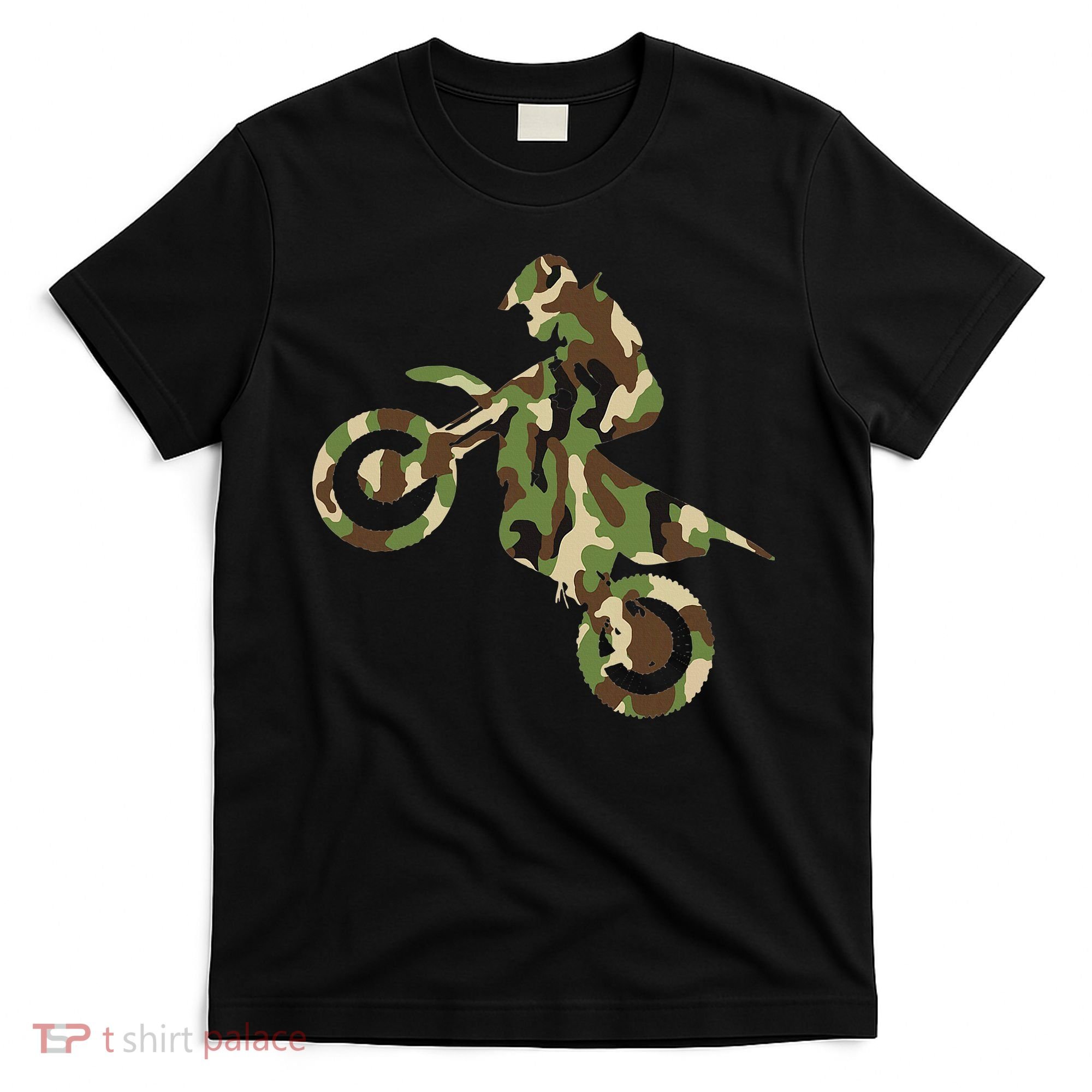Motocross Dirt Bike Racing Camo Camouflage T-Shirt