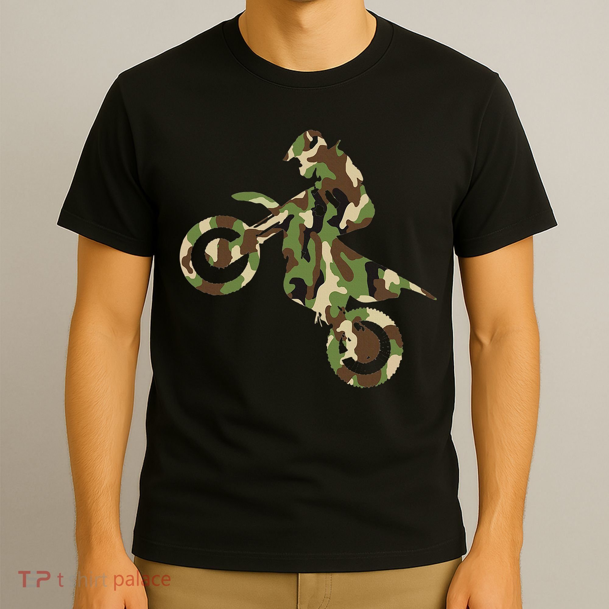 Motocross Dirt Bike Racing Camo Camouflage T-Shirt