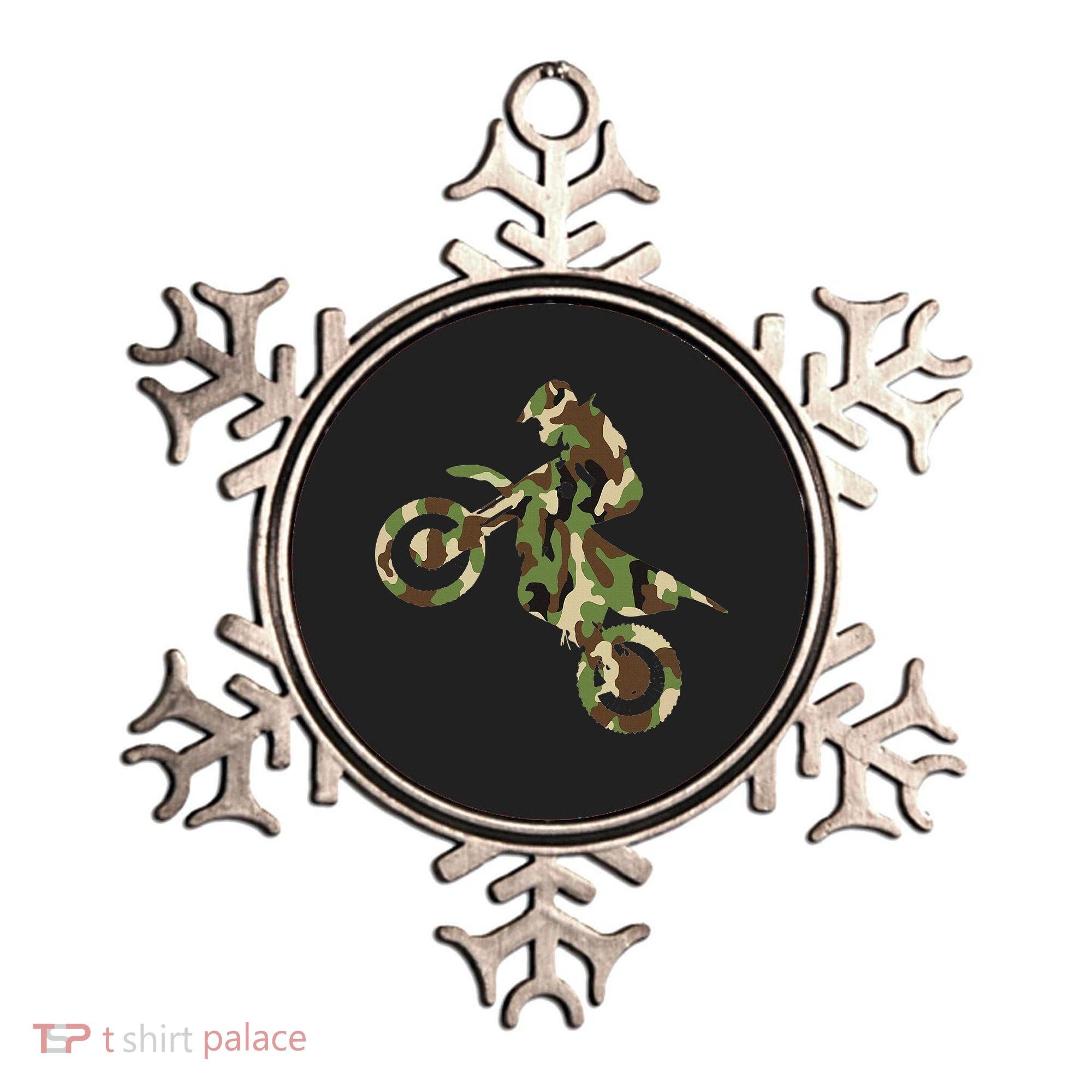 Motocross Dirt Bike Racing Camo Camouflage Ornament