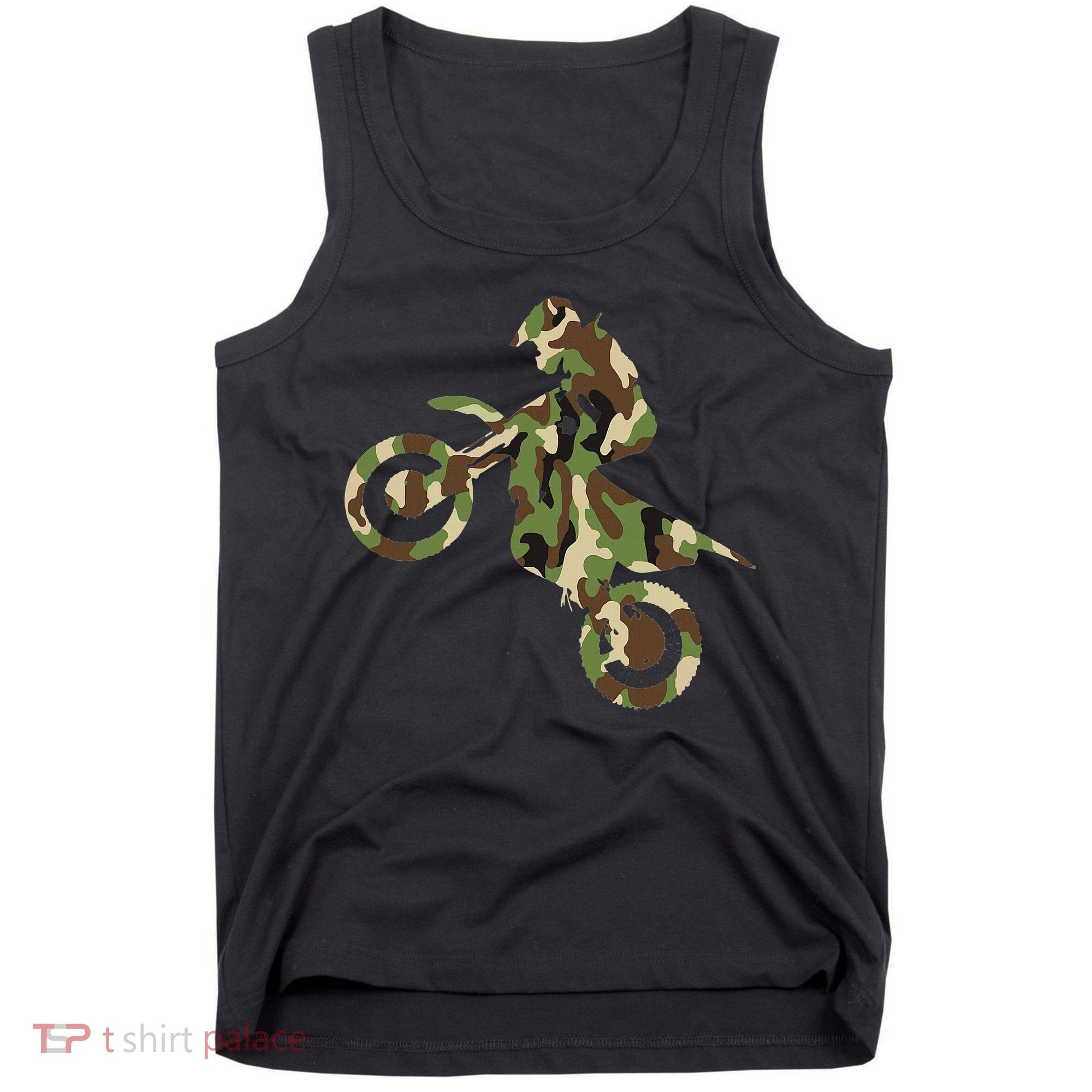 Motocross Dirt Bike Racing Camo Camouflage Tank Top