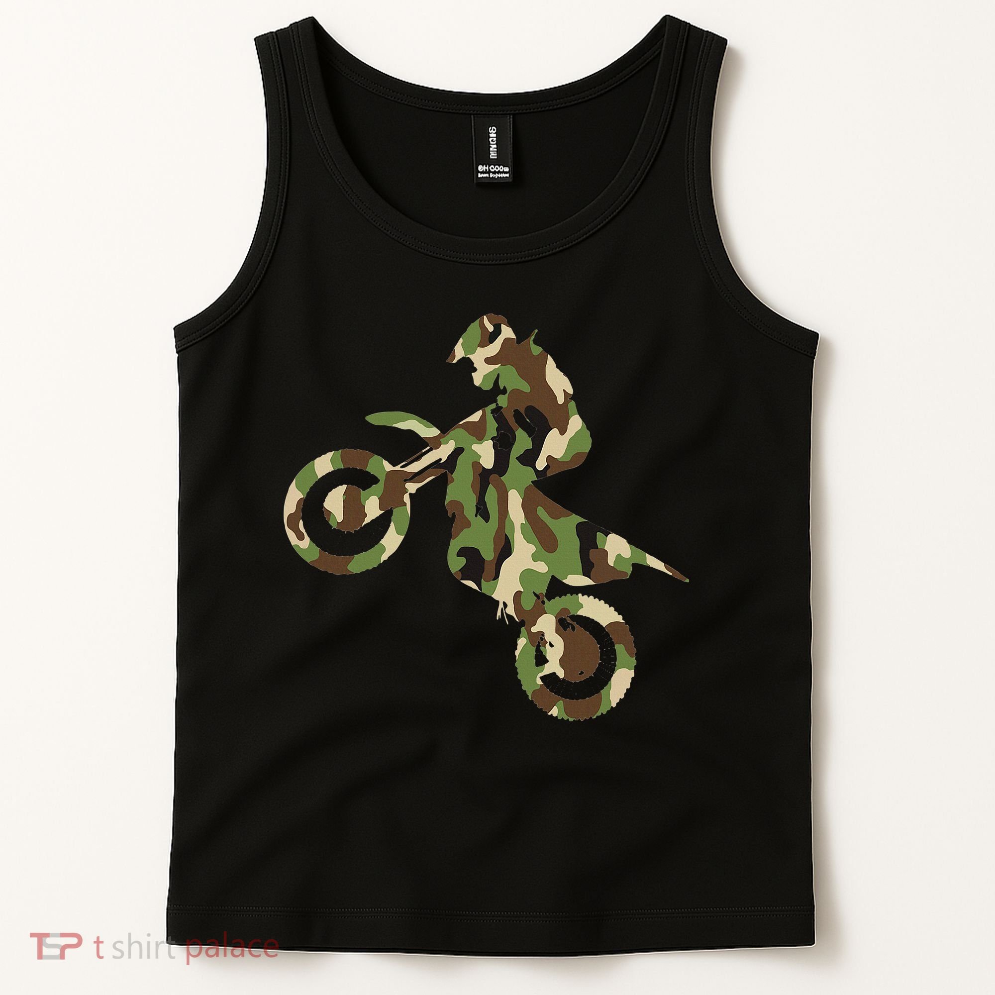 Motocross Dirt Bike Racing Camo Camouflage Tank Top