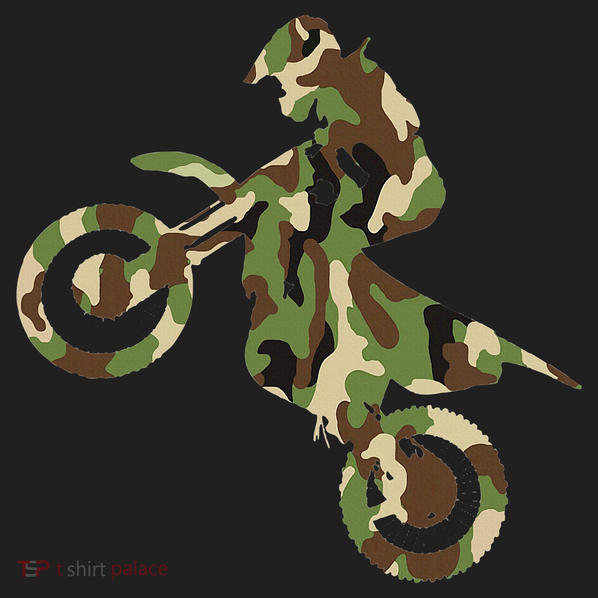 Motocross Dirt Bike Racing Camo Camouflage Golf Towel