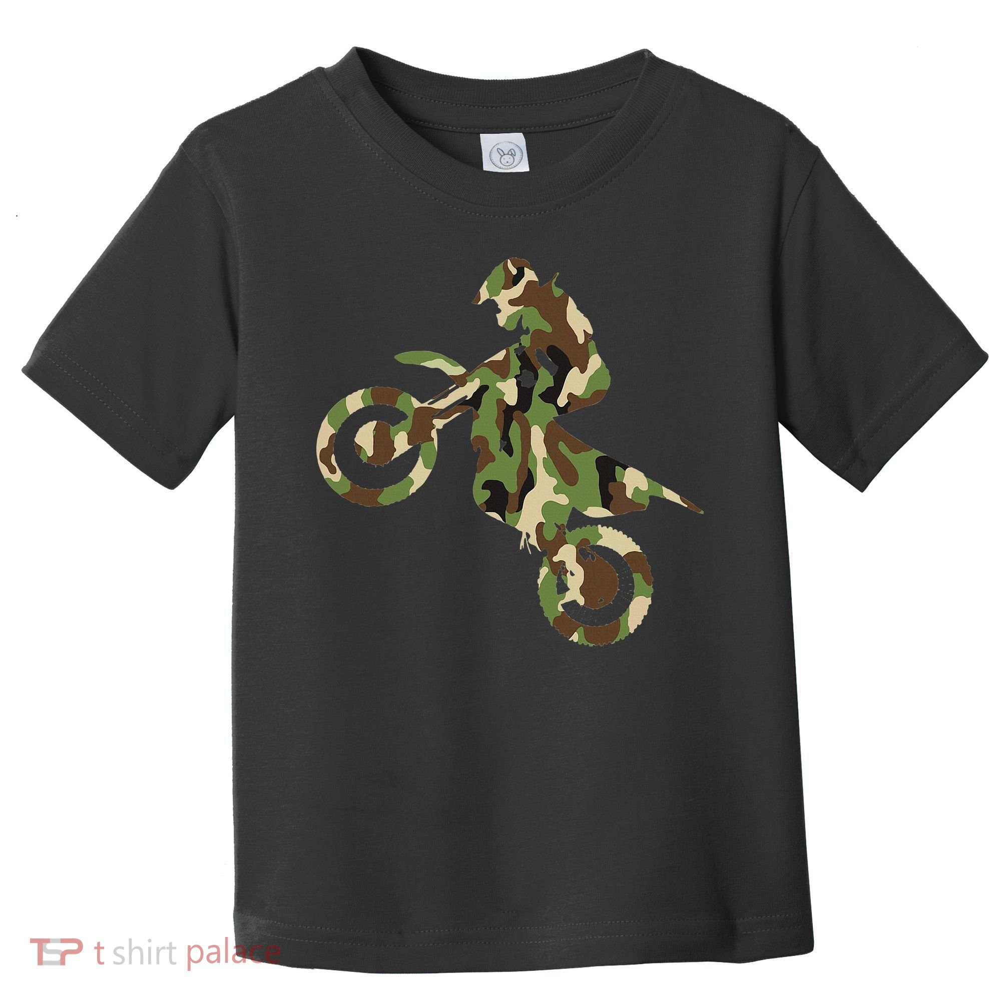 Motocross Dirt Bike Racing Camo Camouflage Toddler T-Shirt
