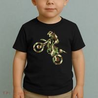 Motocross Dirt Bike Racing Camo Camouflage Toddler T-Shirt thumb 2