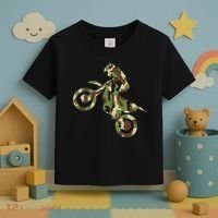 Motocross Dirt Bike Racing Camo Camouflage Toddler T-Shirt thumb 3
