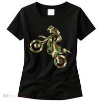 Motocross Dirt Bike Racing Camo Camouflage Women's T-Shirt thumb 0