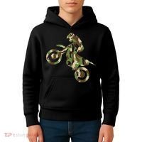 Motocross Dirt Bike Racing Camo Camouflage Kids Hoodie thumb 4
