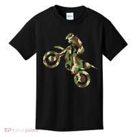 Motocross Dirt Bike Racing Camo Camouflage Kids T-Shirt thumb 0