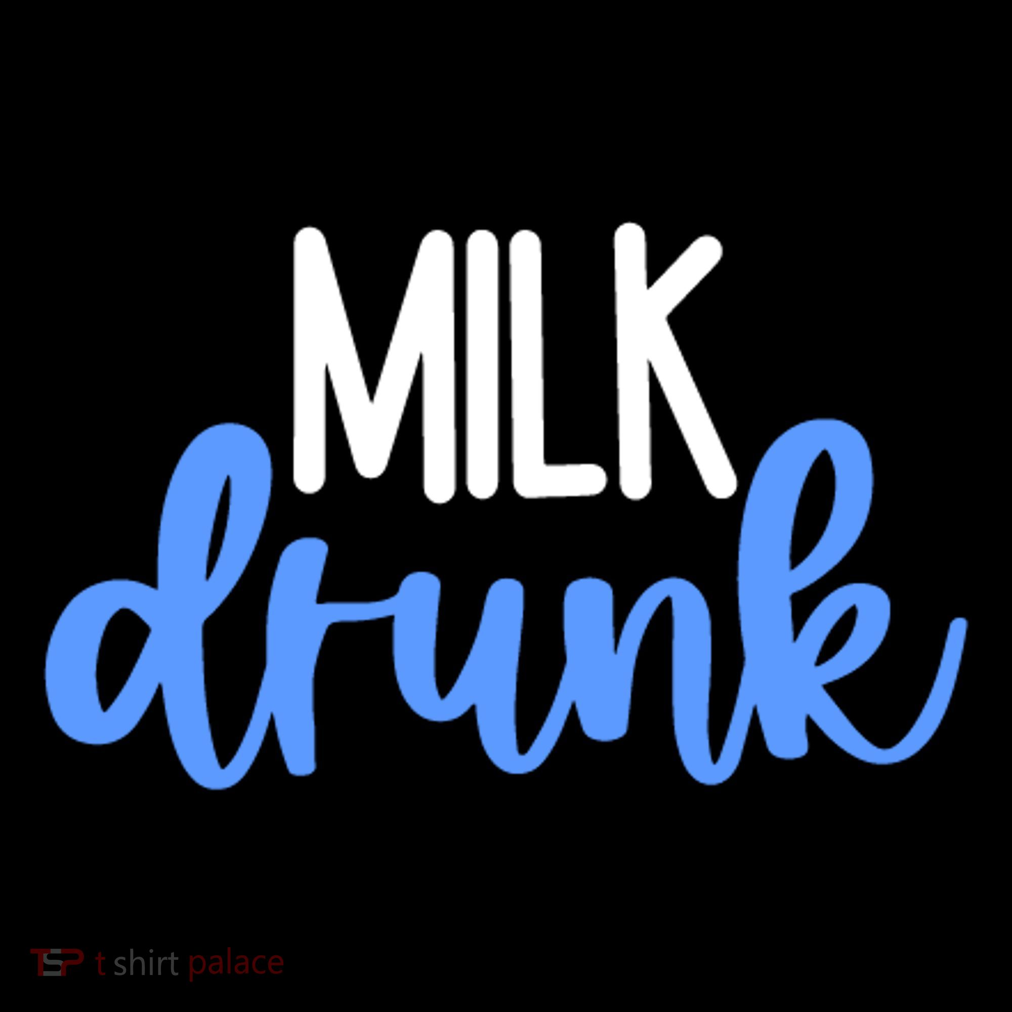 Milk Drunk Blue Logo Funny Cute Toddler Hoodie