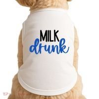 Milk Drunk Blue Logo Funny Cute Doggie Tank thumb 0