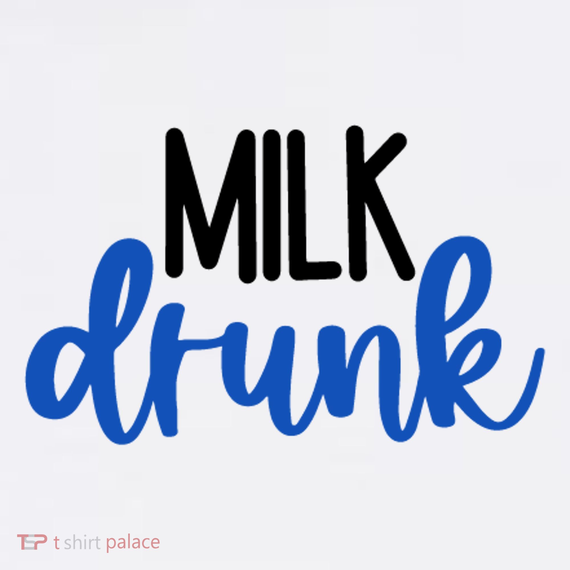Milk Drunk Blue Logo Funny Cute Doggie Tank
