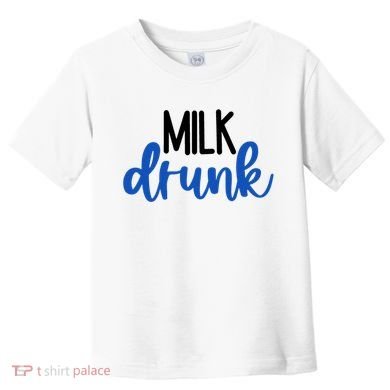 Milk Drunk Blue Logo Funny Cute Toddler T-Shirt