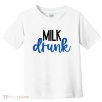 Milk Drunk Blue Logo Funny Cute Toddler T-Shirt thumb 0