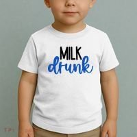 Milk Drunk Blue Logo Funny Cute Toddler T-Shirt thumb 2