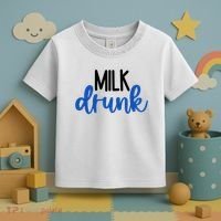 Milk Drunk Blue Logo Funny Cute Toddler T-Shirt thumb 3