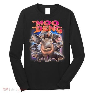 Moo Deng Baby Hippo Long Sleeve Shirt