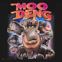 Moo Deng Baby Hippo Women's Hoodie thumb 2
