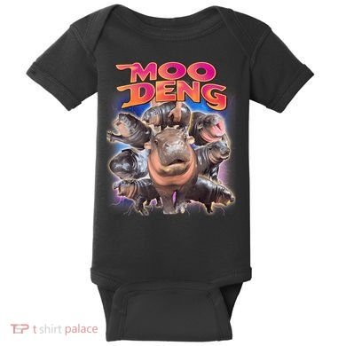 Moo Deng Baby Hippo Baby Bodysuit
