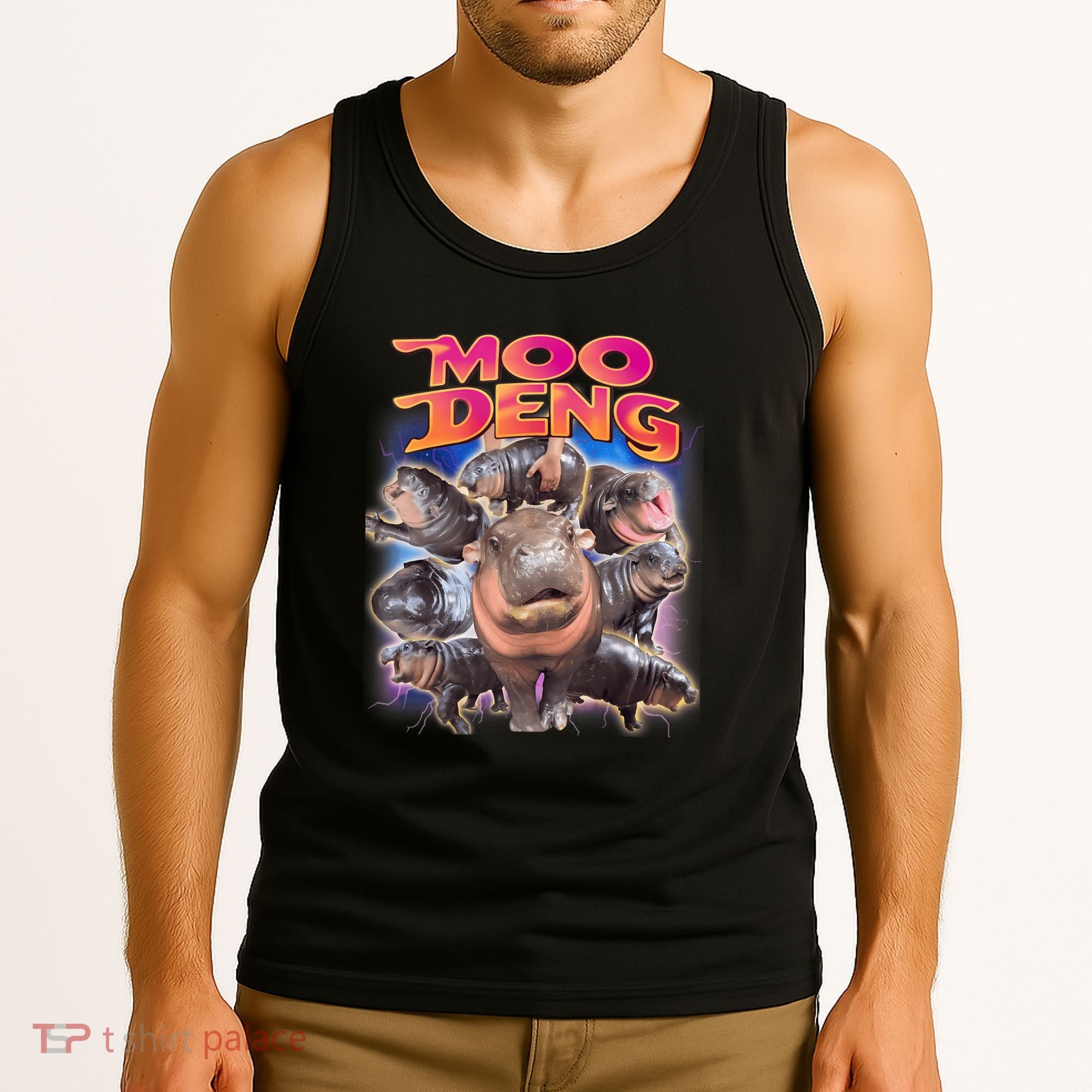 Moo Deng Baby Hippo Tank Top