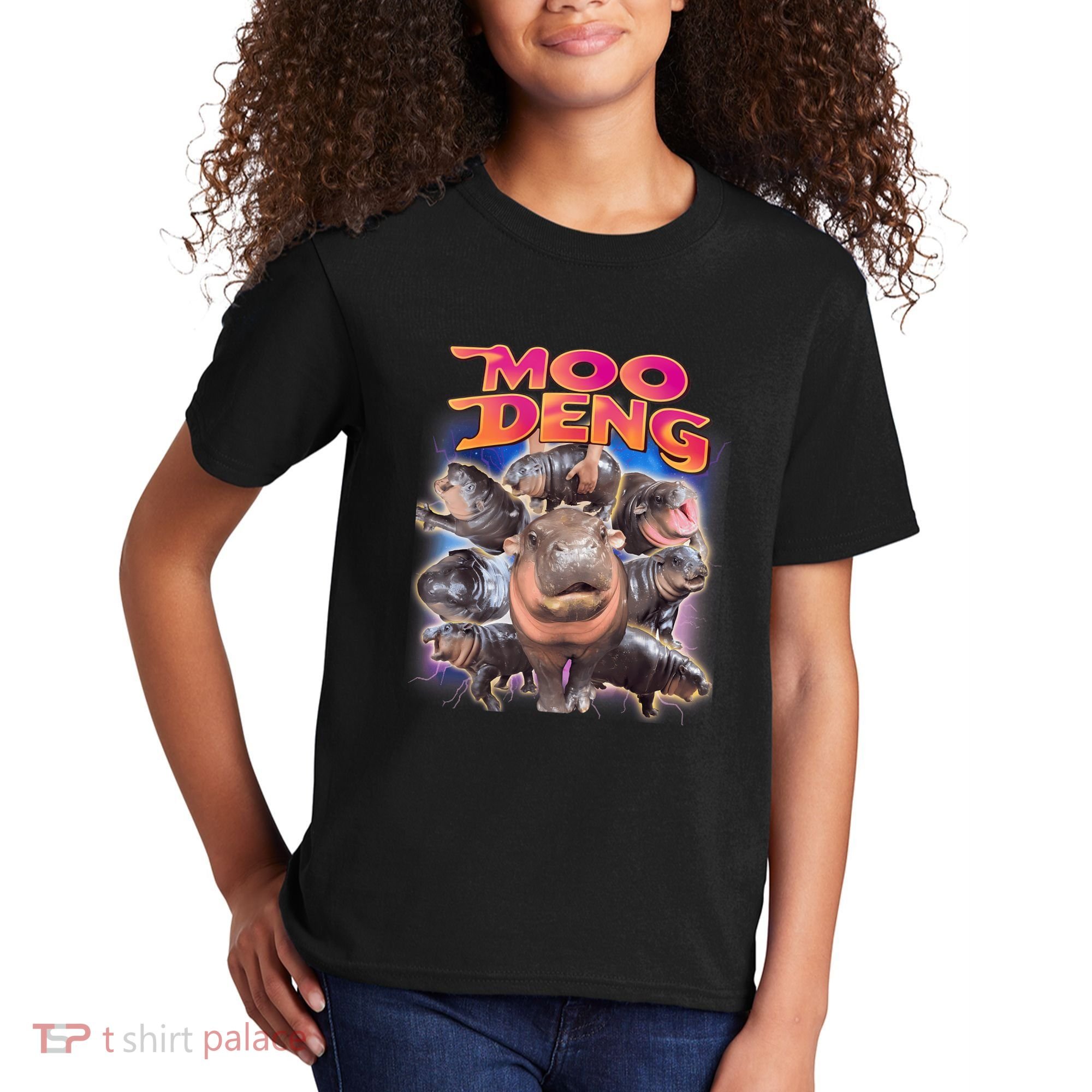 Moo Deng Baby Hippo Kids T-Shirt