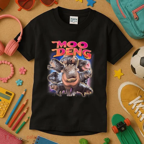 Moo Deng Baby Hippo Kids T-Shirt