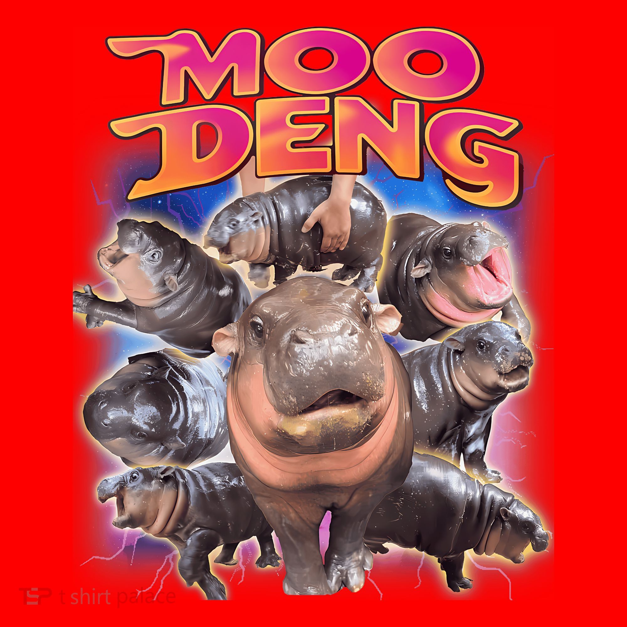 Moo Deng Baby Hippo Santa Hat