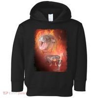 Moo Deng Bouncy Pig In Thai Fire Picture The Cute Baby Hippo Toddler Hoodie thumb 0
