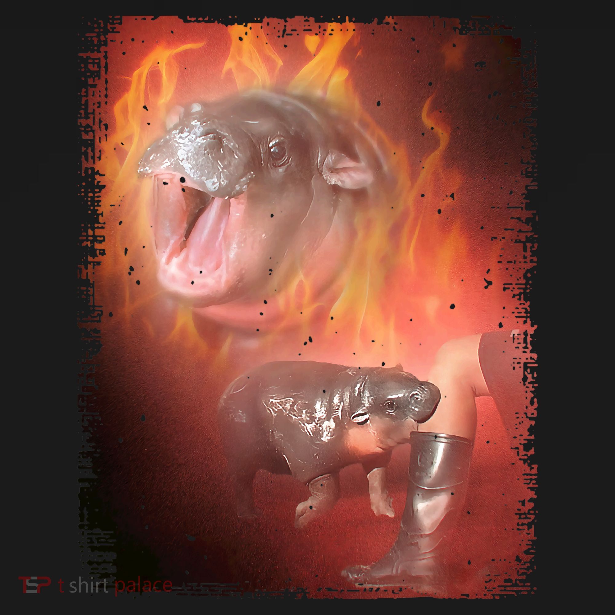 Moo Deng Bouncy Pig In Thai Fire Picture The Cute Baby Hippo Tote Bag