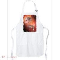 Moo Deng Bouncy Pig In Thai Fire Picture The Cute Baby Hippo Apron thumb 0