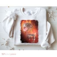 Moo Deng Bouncy Pig In Thai Fire Picture The Cute Baby Hippo Sweatshirt thumb 2