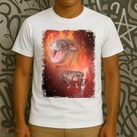 Moo Deng Bouncy Pig In Thai Fire Picture The Cute Baby Hippo T-Shirt thumb 3