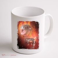 Moo Deng Bouncy Pig In Thai Fire Picture The Cute Baby Hippo Coffee Mug thumb 1