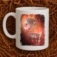 Moo Deng Bouncy Pig In Thai Fire Picture The Cute Baby Hippo Coffee Mug thumb 2