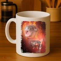 Moo Deng Bouncy Pig In Thai Fire Picture The Cute Baby Hippo Coffee Mug thumb 4