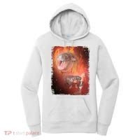 Moo Deng Bouncy Pig In Thai Fire Picture The Cute Baby Hippo Women's Hoodie thumb 0