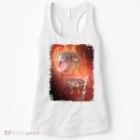Moo Deng Bouncy Pig In Thai Fire Picture The Cute Baby Hippo Women's Tank Top thumb 0