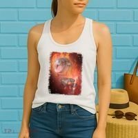 Moo Deng Bouncy Pig In Thai Fire Picture The Cute Baby Hippo Women's Tank Top thumb 2