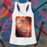 Moo Deng Bouncy Pig In Thai Fire Picture The Cute Baby Hippo Women's Tank Top thumb 3