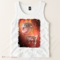 Moo Deng Bouncy Pig In Thai Fire Picture The Cute Baby Hippo Tank Top thumb 2