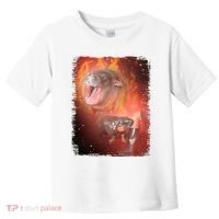 Moo Deng Bouncy Pig In Thai Fire Picture The Cute Baby Hippo Toddler T-Shirt thumb 0