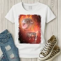 Moo Deng Bouncy Pig In Thai Fire Picture The Cute Baby Hippo Women's T-Shirt thumb 3