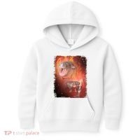 Moo Deng Bouncy Pig In Thai Fire Picture The Cute Baby Hippo Kids Hoodie thumb 0