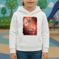 Moo Deng Bouncy Pig In Thai Fire Picture The Cute Baby Hippo Kids Hoodie thumb 3